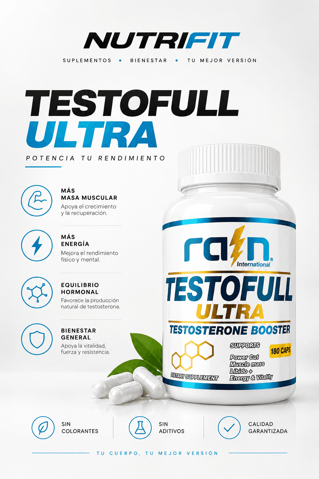 Rain TestoFull Ultra 180 Cápsulas